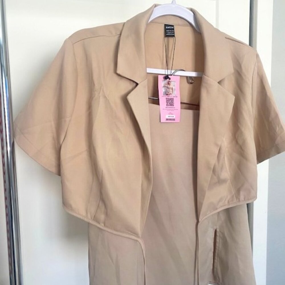 Coord set - Beige blazer & skirt - Shein size Large